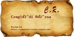 Czeglédi Rózsa névjegykártya